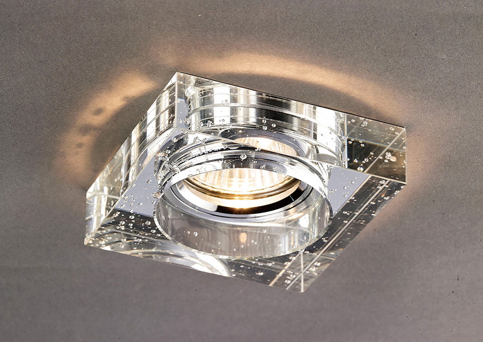 IL30832CH  Crystal Bubble Downlight Square Rim Only Clear